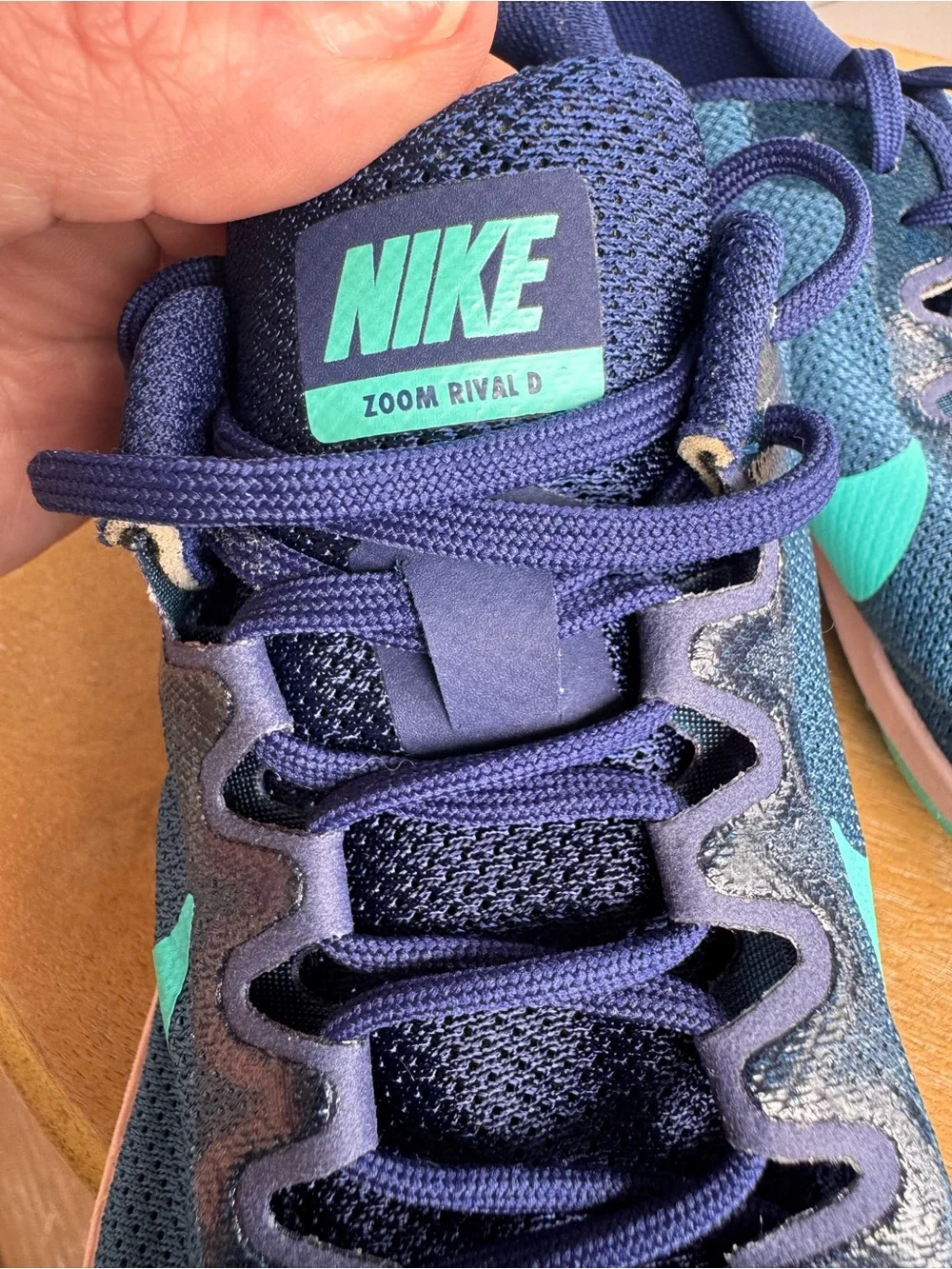 Nike Zoom Rival D Distance Track Spikes Blue Teal Men’s Size 9.5 907566-401